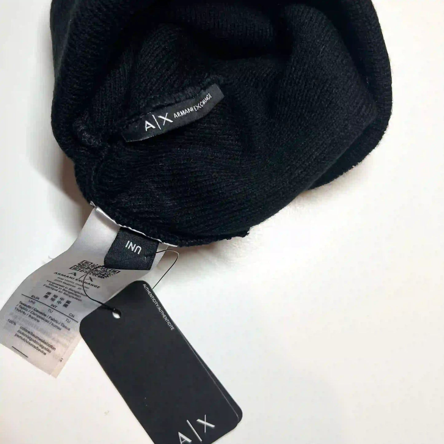 AX Armani Exchange Winter Hat Beanie In Back
