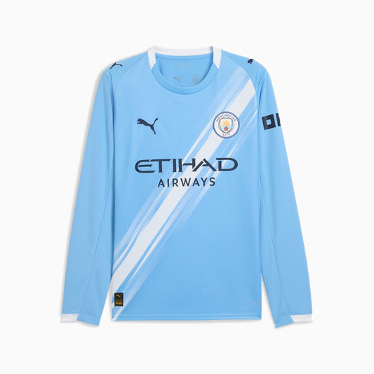 Manchester City 25/26 Men's Home Long Sleeve Jersey Shirt