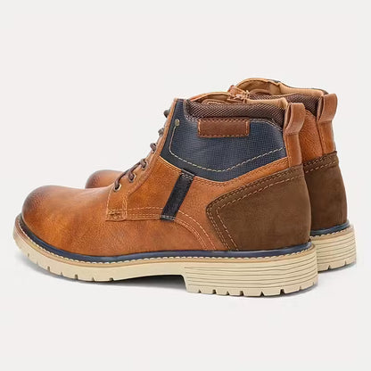 Men's Vintage Boots Rubber Sole Inner Zipper