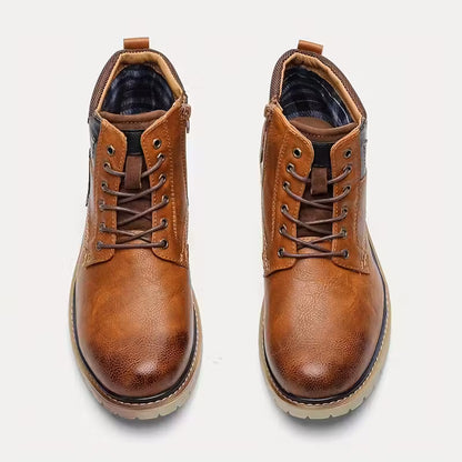 Men's Vintage Boots Rubber Sole Inner Zipper