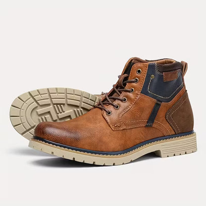 Men's Vintage Boots Rubber Sole Inner Zipper