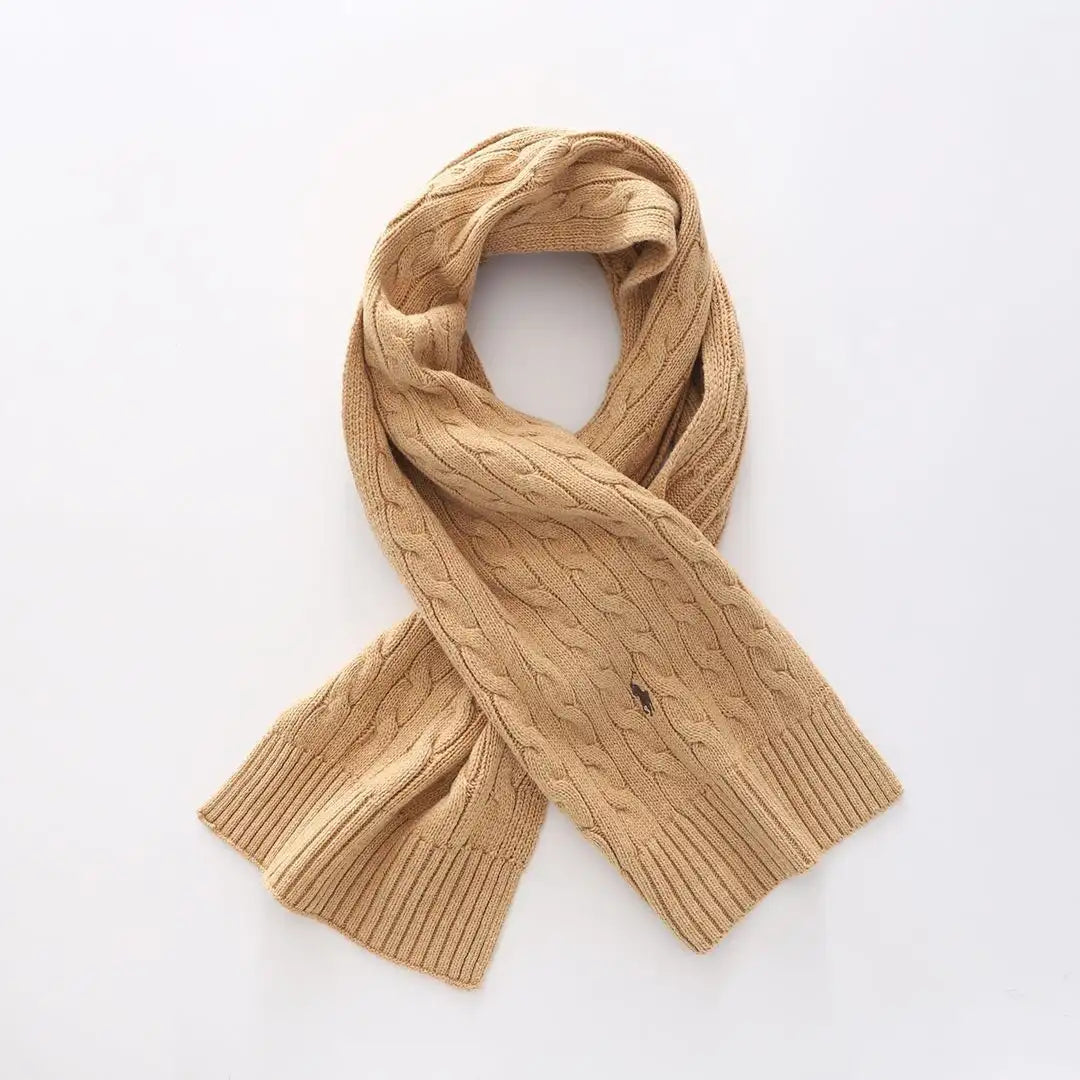 Ralph Lauren Unisex Cable Knit Scarf