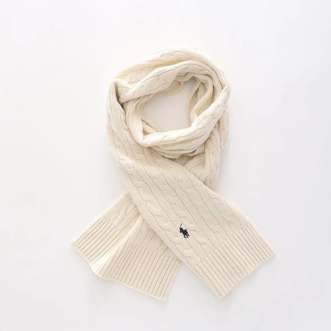 Ralph Lauren Unisex Cable Knit Scarf