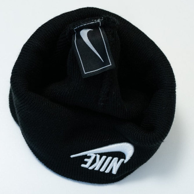 Nike Unisex Winter Beanie Hat Black Embroidered Logo