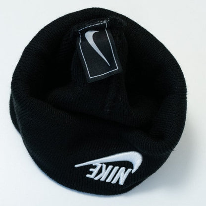 Nike Unisex Winter Beanie Hat Black Embroidered Logo