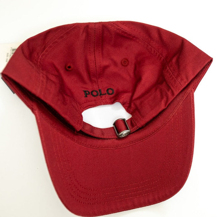 Ralph Lauren Unisex Cap In Burgundy Colour With Black Pony