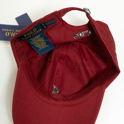 Ralph Lauren Unisex Cap In Burgundy Colour With Black Pony