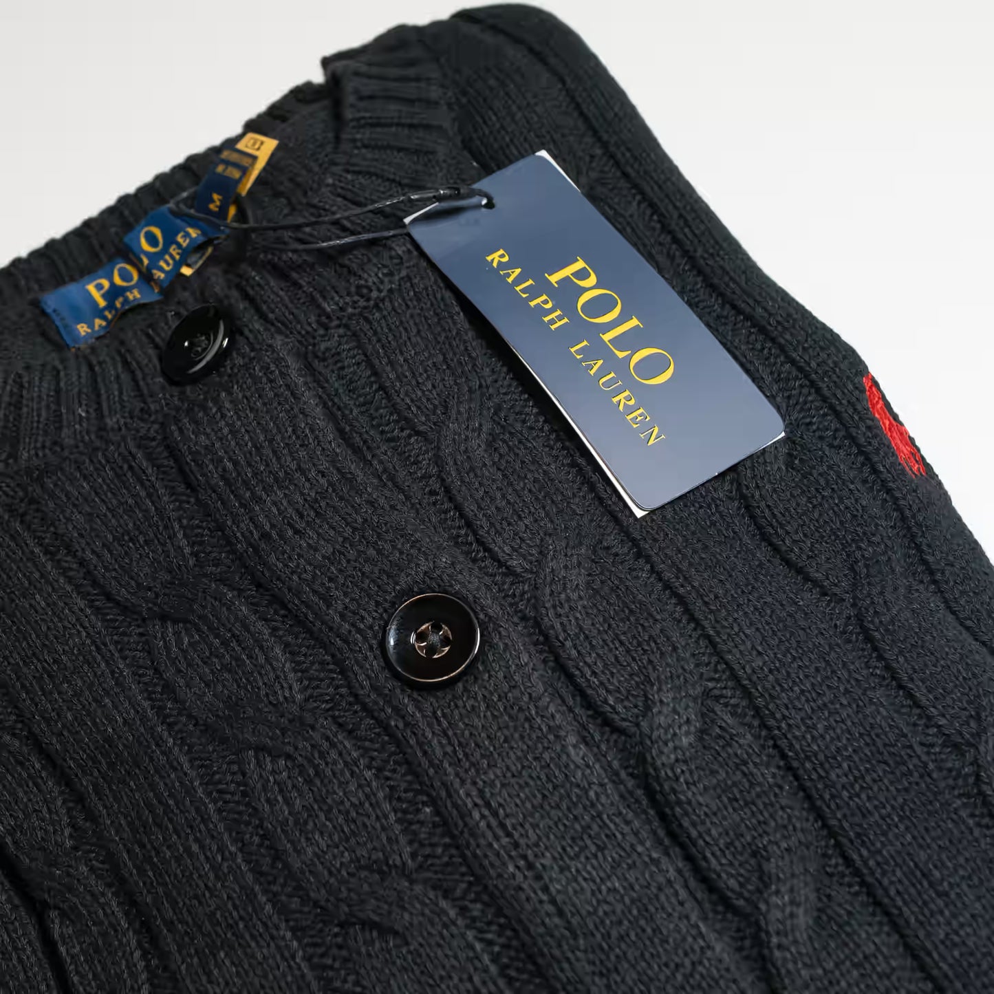 Ralph Lauren Cable Cotton Women's Crewneck Cardigan