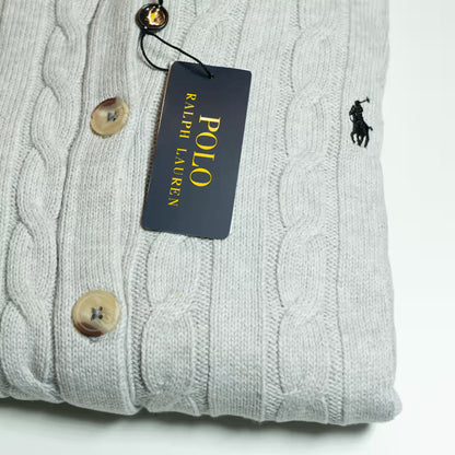 Ralph Lauren Cable Cotton Women's Crewneck Cardigan