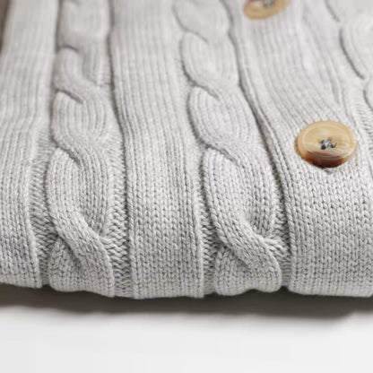 Ralph Lauren Cable Cotton Women's Crewneck Cardigan