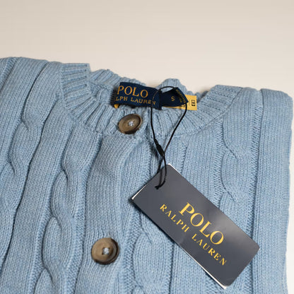 Ralph Lauren Cable Cotton Women's Crewneck Cardigan