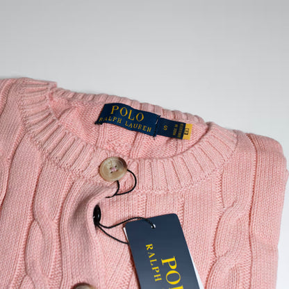Ralph Lauren Cable Cotton Women's Crewneck Cardigan