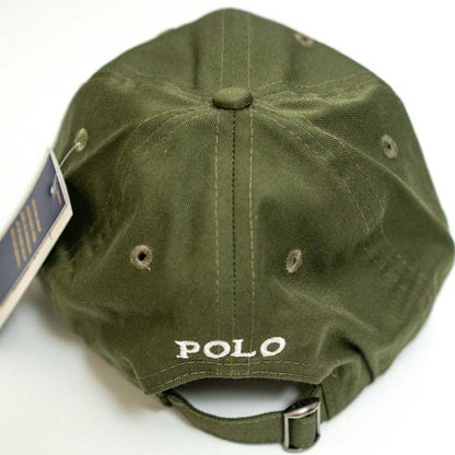 Ralph Lauren Unisex Olive With White Pony Cap