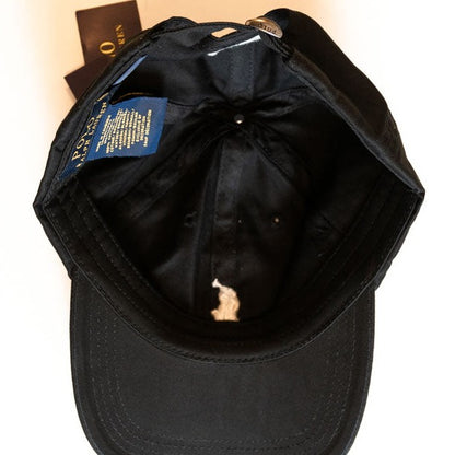 Ralph Lauren Unisex Cap In Black With White Pony