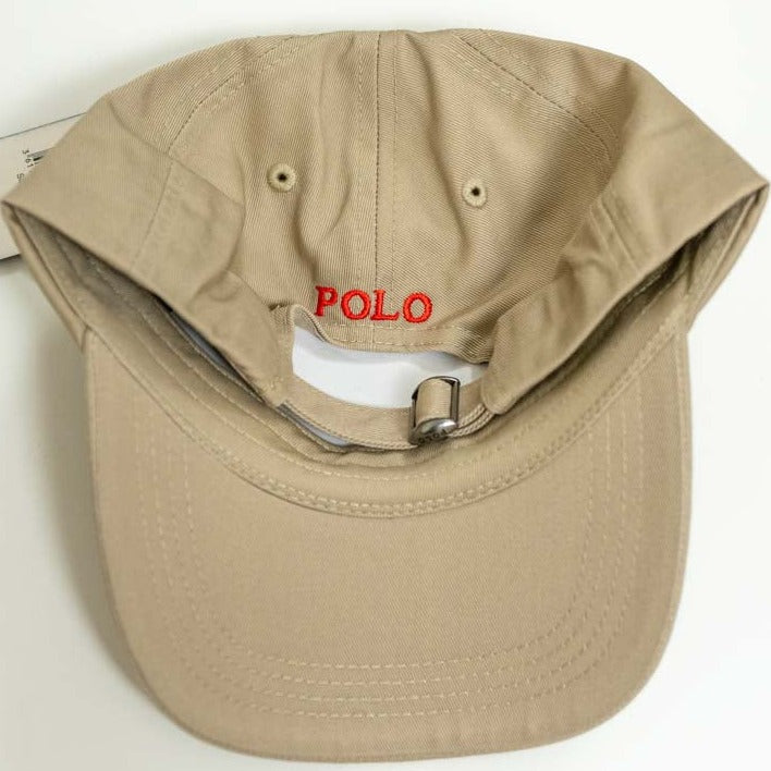 Ralph Lauren Unisex Beige Cap With Red Pony