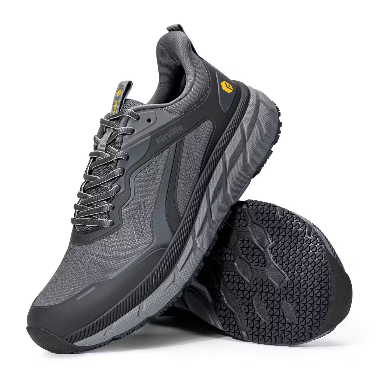 Men's Wide Fit Sneaker Wide Toe Breathable Lightweight Walking Running Jogging Lace Up Exercise Gym All Season Trainers