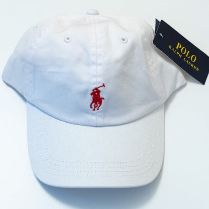 Ralph Lauren Unisex Cap White With Red Pony